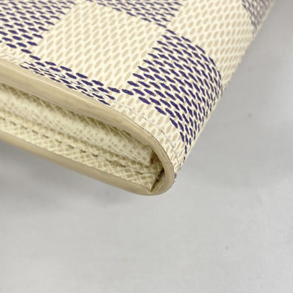 Louis Vuitton Damier Azur Portefeuille Sarah Long Wallet N63208 White