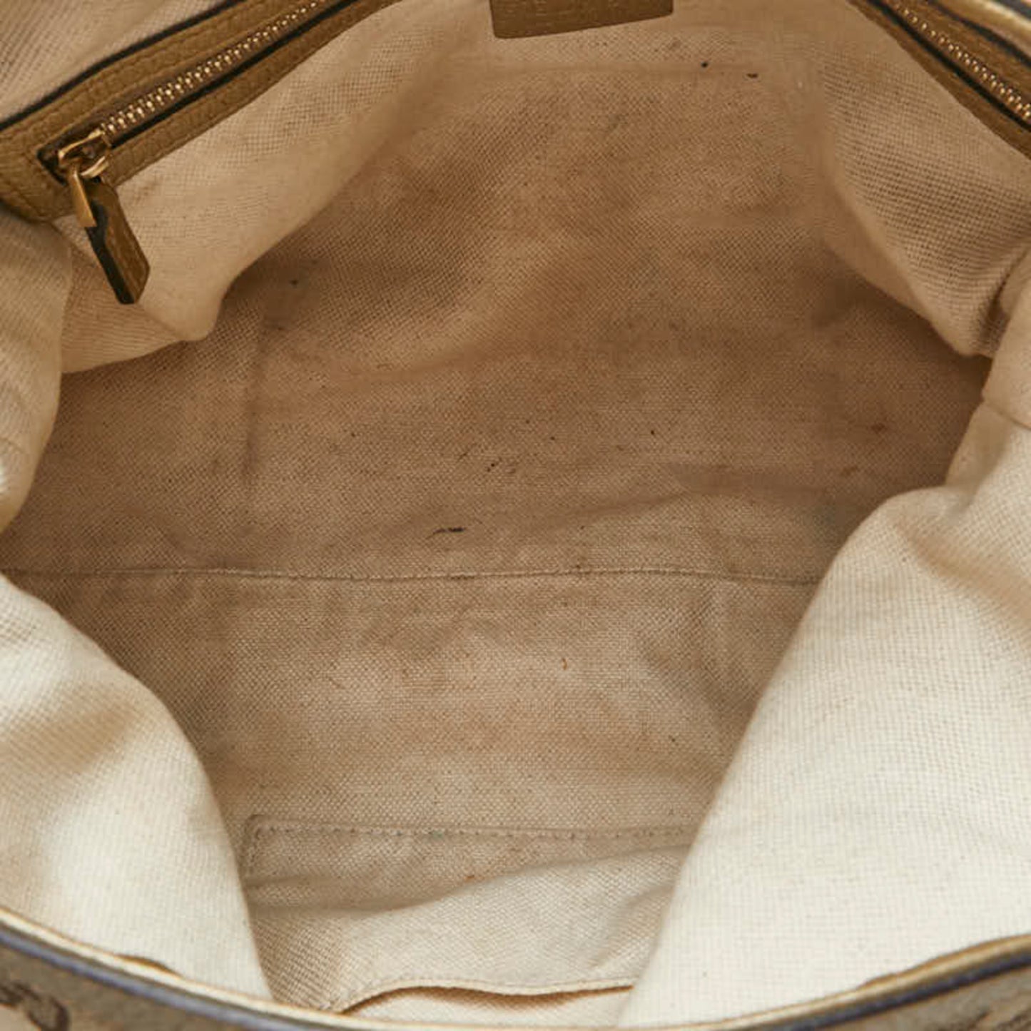 Gucci Gg Canvas Brie Handbag/Shoulder Bag 2Way 353120 Beige Gold Leather