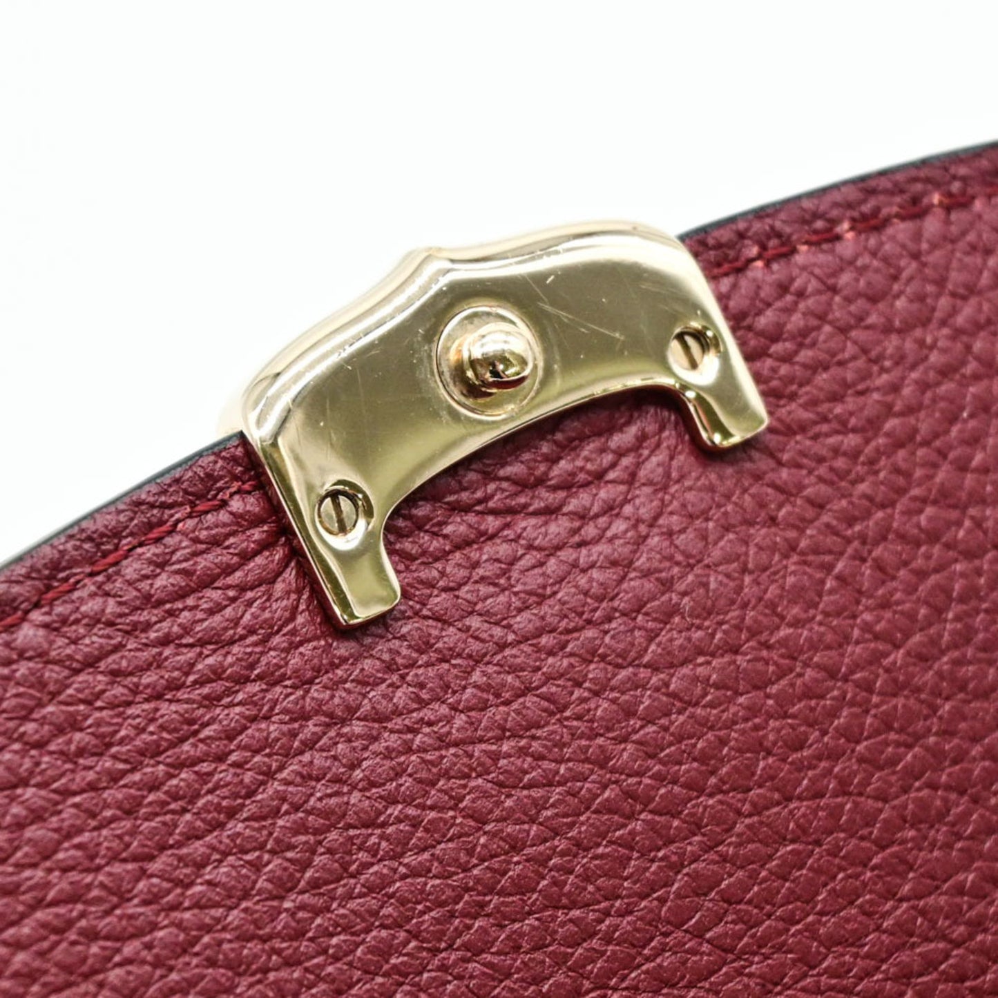 Cartier C De Compact Wallet Bi-Fold Leather Bordeaux Red L3001502