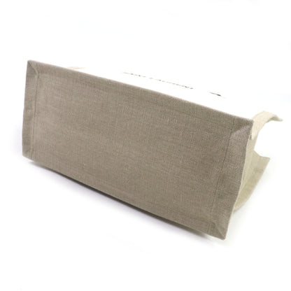 Saint Laurent 617481 Rive Gauche Logo Canvas And Leather Tote Bag In Beige Black With Dust Bag