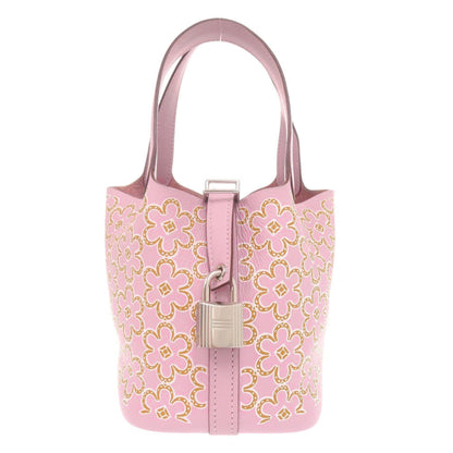 Herms Picotin Lock Micro Lucky Daisy Handbag In Swift Leather