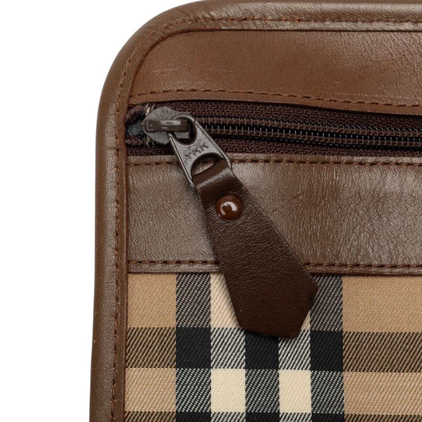 Burberry Nova Check Shadow Horse Clutch Bag In Beige