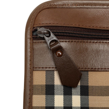 Burberry Nova Check Shadow Horse Clutch Bag In Beige