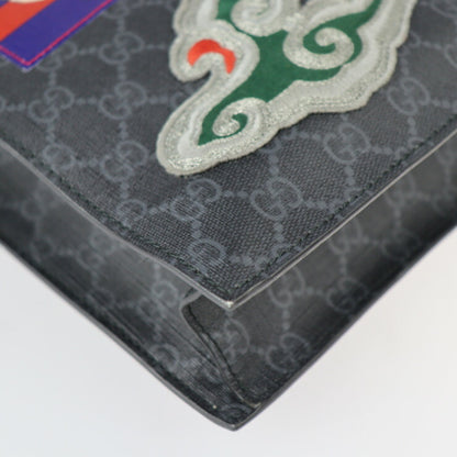 Gucci Gucci Gg Supreme Tote Bag 495559 Pvc Leather Gray Multicolor 2Way Shoulder Patch