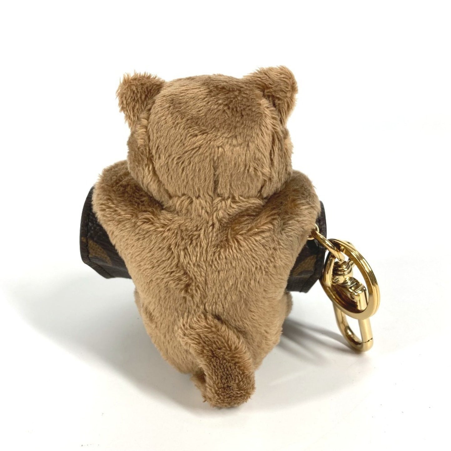 Louis Vuitton M01561 Monogram Cat Bag Charm Lv Cute Keychain Canvas Fur