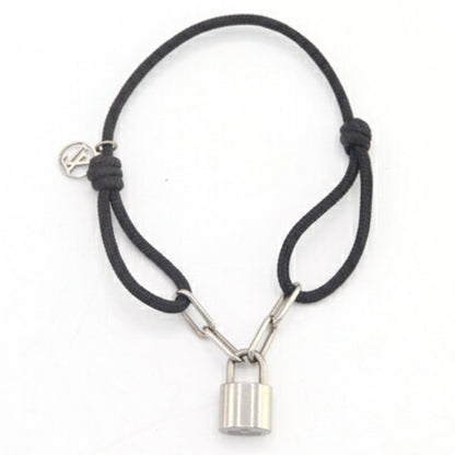 Louis Vuitton Lockit Bracelet By Virgil Abloh Q05267 Black Titanium Padlock Lv