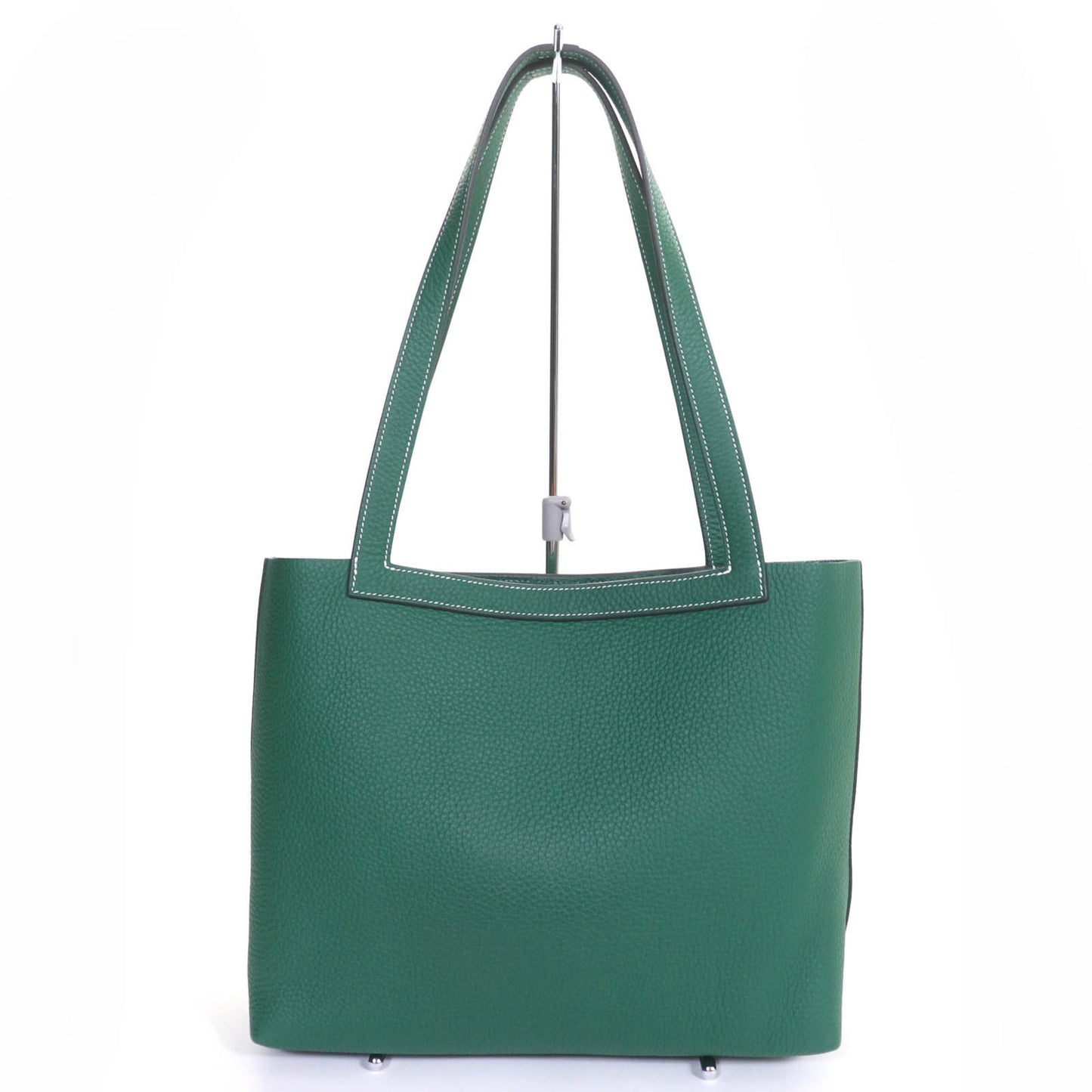 Hermes Cabas Serie 31 Taurillon Clemence Vert Moyen Tote Bag