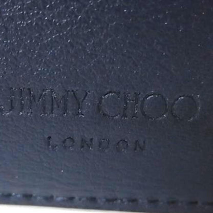 Jimmy Choo Jayden Tri-Fold Wallet In Navy Leather