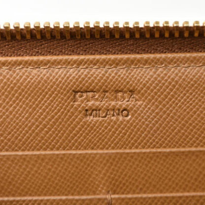 Prada Wallet Prada Long 1M0506 Saffiano Metal Embossed Leather Caramel Caramel