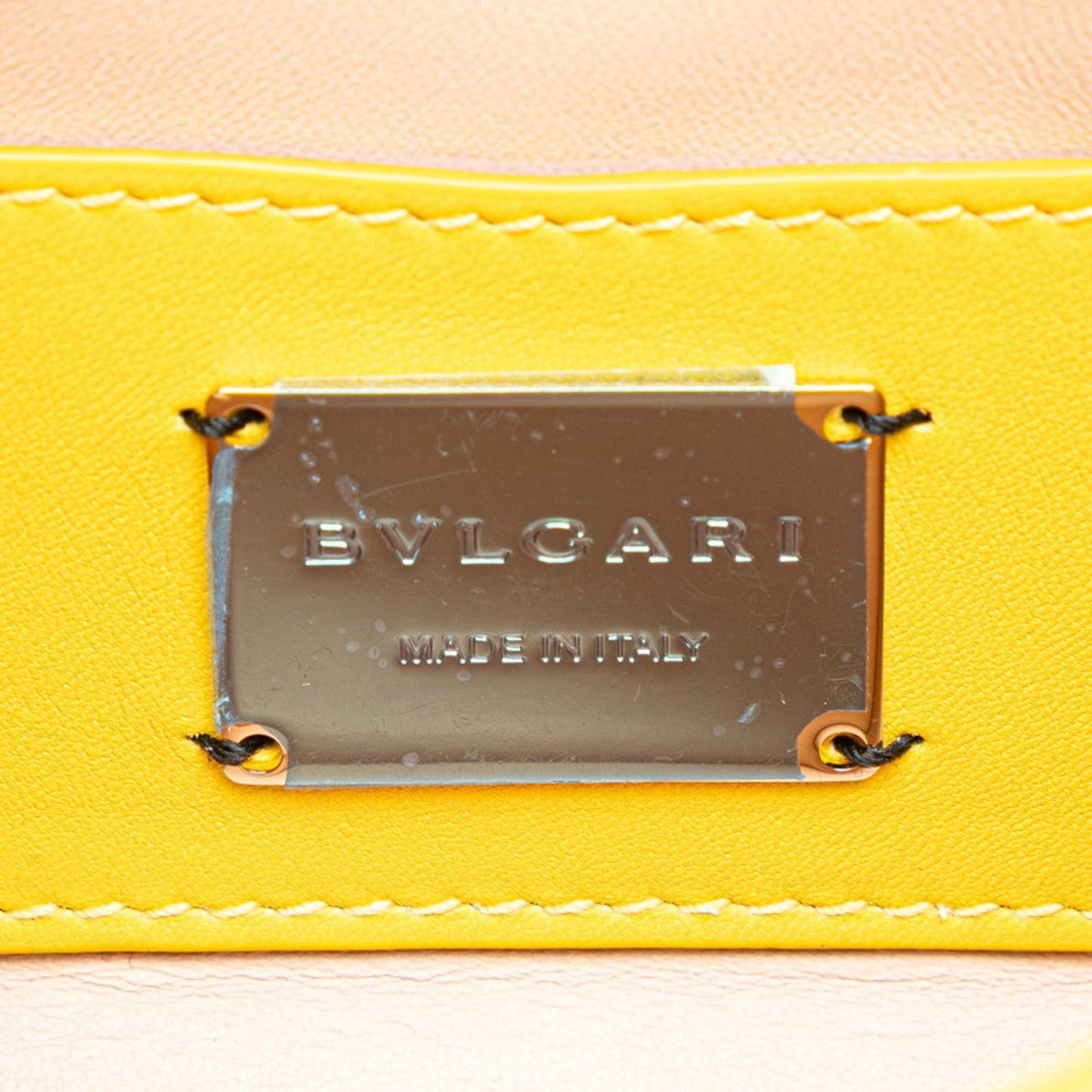 Bvlgari Serpenti Chain Shoulder Bag In Yellow Leather