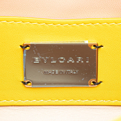 Bvlgari Serpenti Chain Shoulder Bag In Yellow Leather
