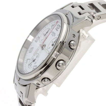 Herms Cl1.910 Clipper Chronograph Watch In Stainless Steel/Ss