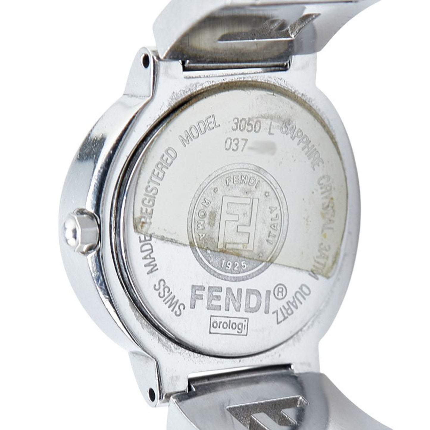 Fendi Watch 3050L Quartz Black Dial Stainless Steel