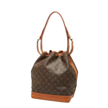 Louis Vuitton Monogram Noe One-Shoulder Bag M42224 Brown Leather