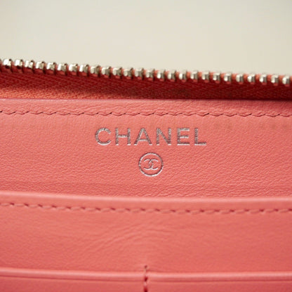 Chanel Long Wallet V-Stitch Lambskin Pink