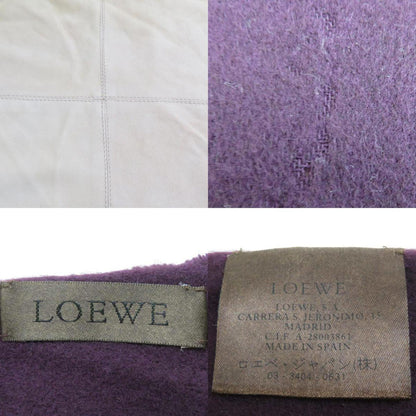Loewe Scarf Shawl Cashmere Goat Purple Beige