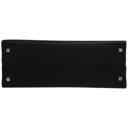 Salvatore Ferragamo Gancini Af-21 0290 Leather Black Handbag 0541