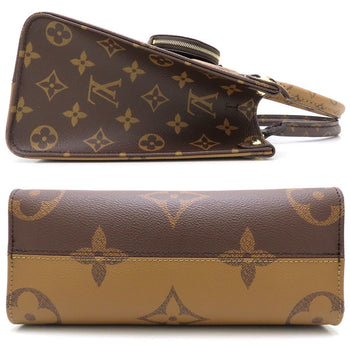 Louis Vuitton Louis Vuitton Monogram Giant Reverse On-The-Go Pm M46373 Handbag 2Way Brown 352427