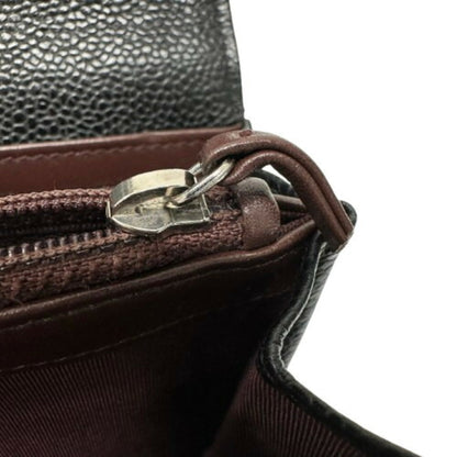 Chanel Classic Long Flap Wallet Matelasse Coco Mark Caviar Skin