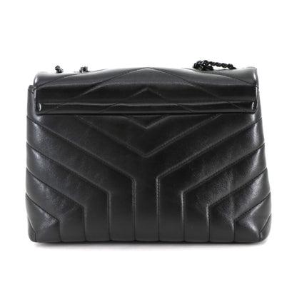 Saint Laurent Loulou Small Chain Shoulder Bag In Black Leather