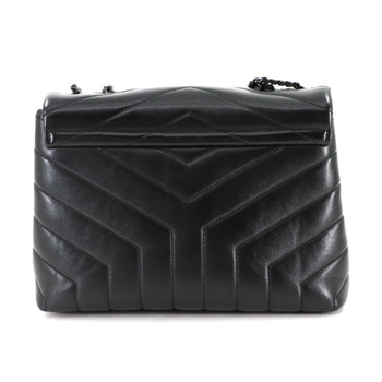 Saint Laurent Loulou Small Chain Shoulder Bag In Black Leather