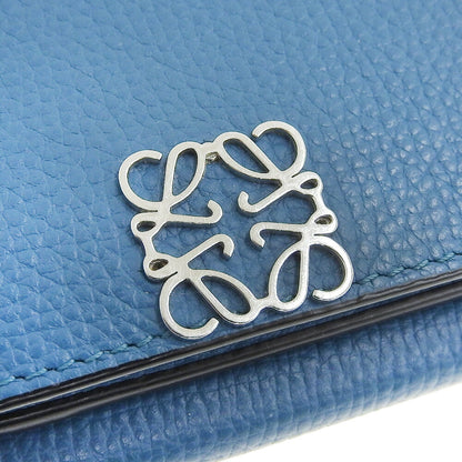 Loewe Anagram Trifold Wallet C821Tr2X02 Double Leather Lagoon Blue