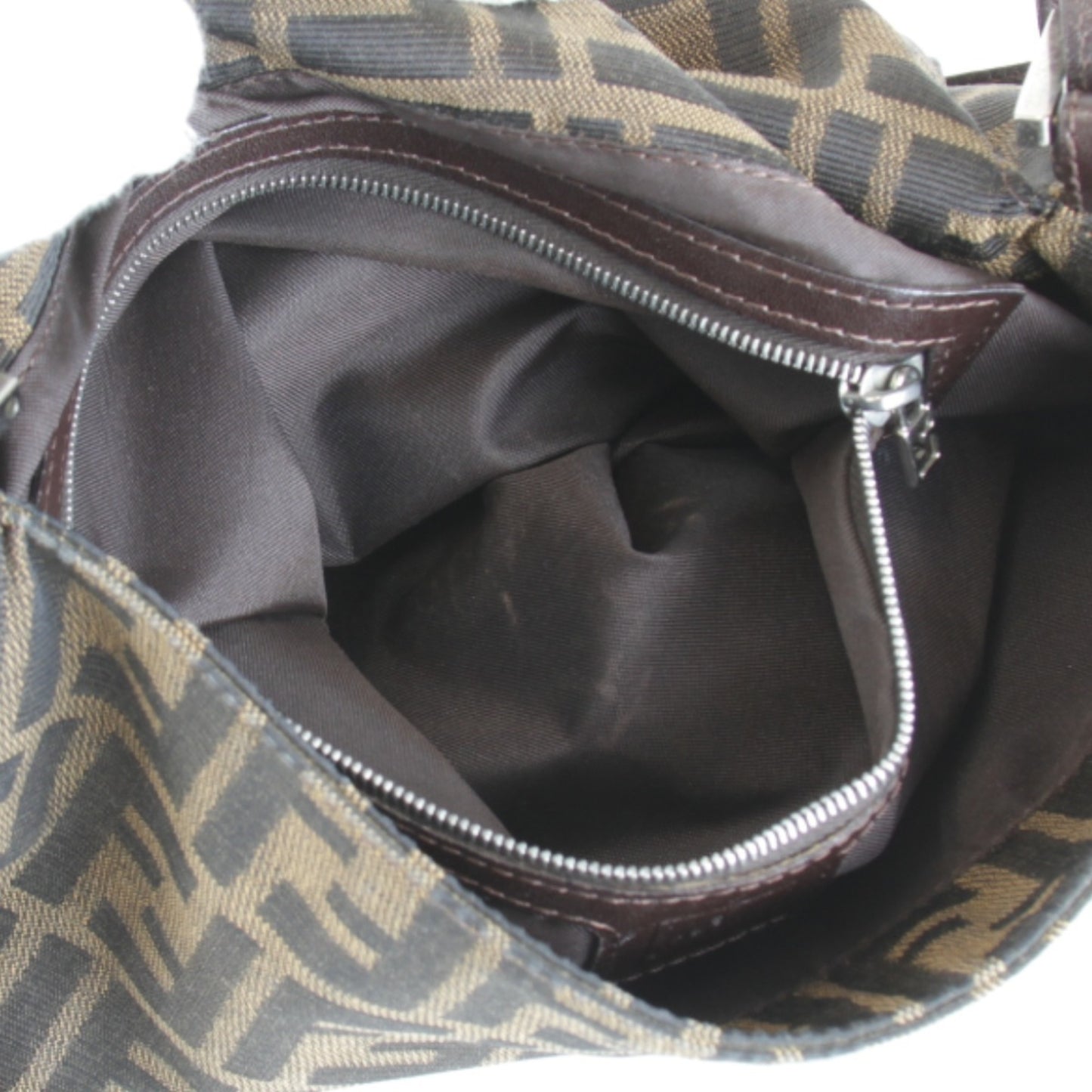 Fendi Zucca Mamma Bucket Shoulder Bag In Brown Canvas