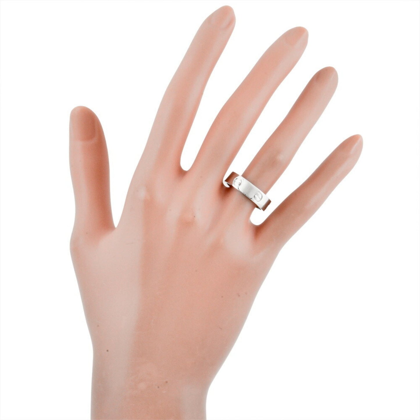 Cartier Love Ring #56 18Kwg 7.2G White Gold Love