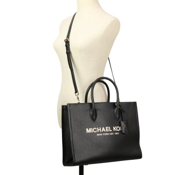 Michael Kors Michael Kors Mirella Md Ew Tote Leather Tote Bag 35S2G7Zt7L Black