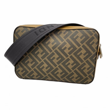 Fendi Zucca Diagonal Shoulder Bag In Brown