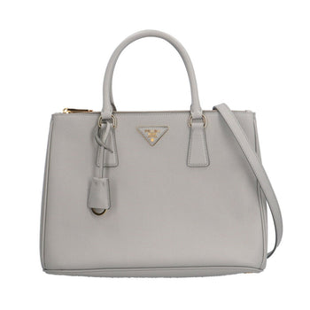 Prada Galleria Large Saffiano Shoulder Bag In Leather (1Ba274) Gray