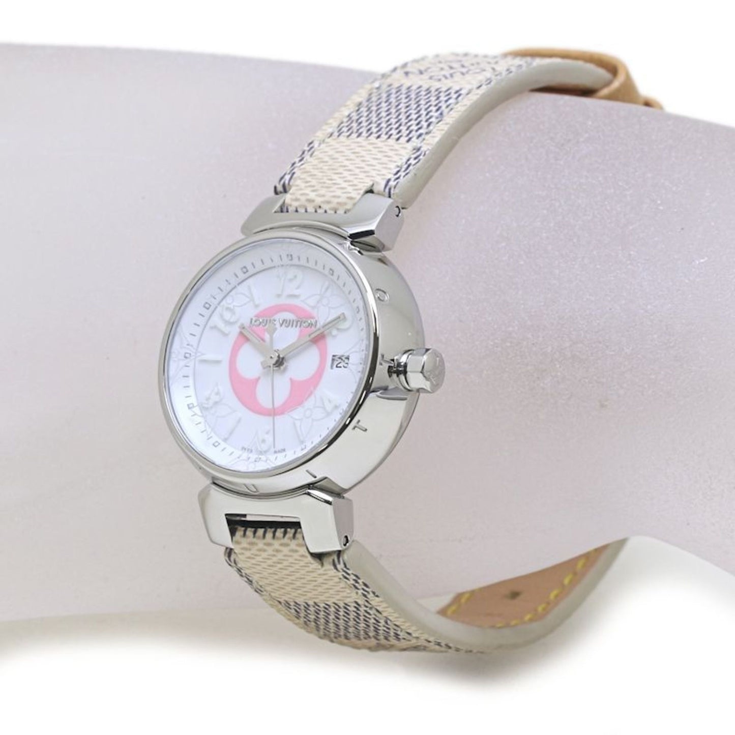 Louis Vuitton Tambour Pm Azur 28Mm Qa007Z Japan Exclusive