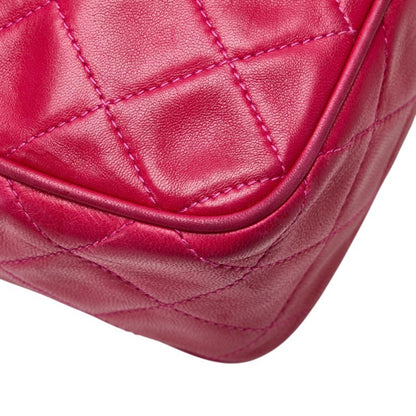 Chanel Coco Mark Matelasse Tassel Chain Shoulder Bag In Pink Lambskin