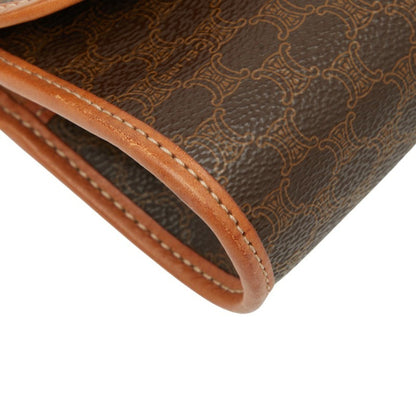 Celine Macadam Pouch Brown Leather