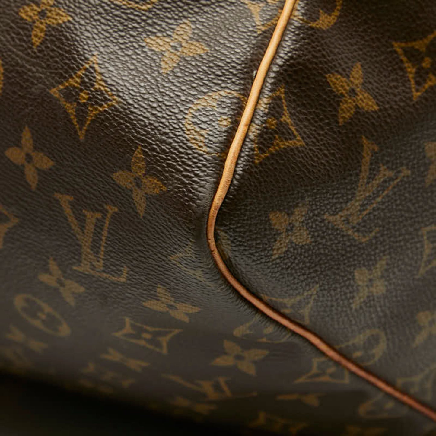 Louis Vuitton Monogram Keepall 55 Boston Bag/Travel Bag M41424 Brown Leather