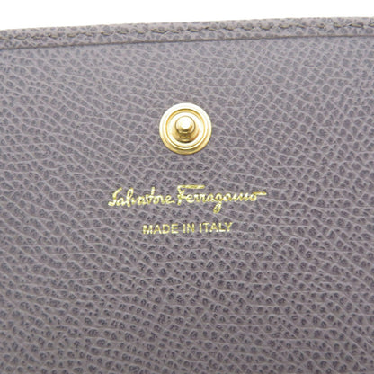 Salvatore Ferragamo Gancini Business Card Holder Case Calf Leather