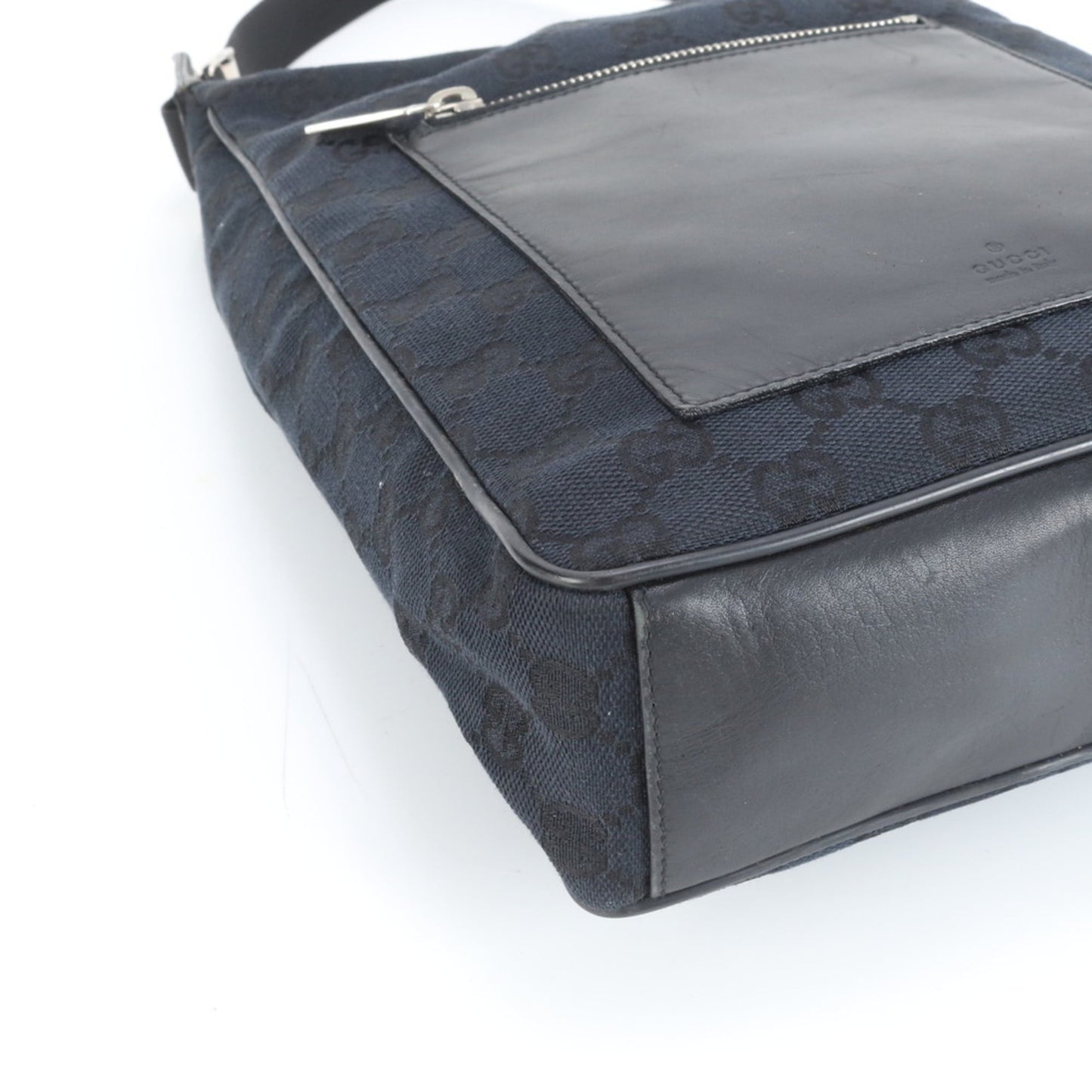 Gucci Gg Canvas 019-0537 Leather Shoulder Bag