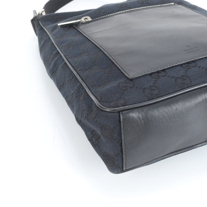 Gucci Gg Canvas 019-0537 Leather Shoulder Bag