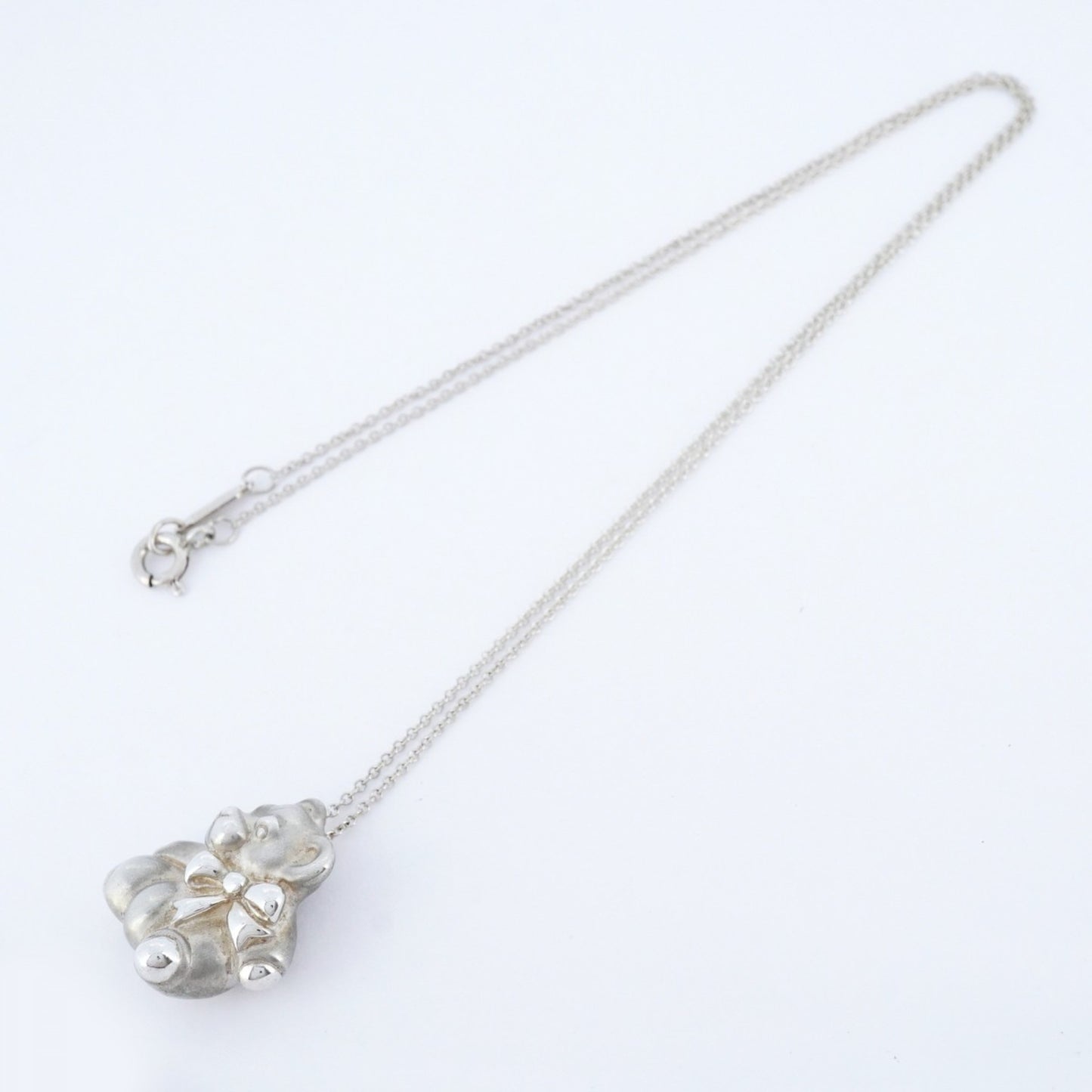 Tiffany Teddy Bear Necklace In Silver 925 .