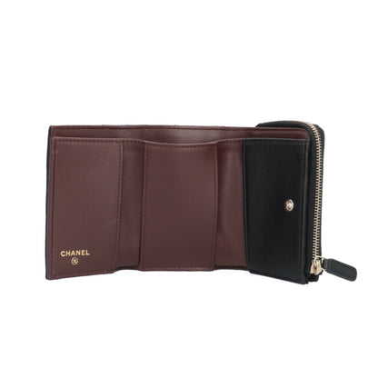 Chanel Matelasse Tri-Fold Wallet Caviar Skin Ap3177