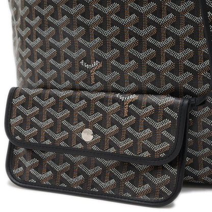 Goyard Saint Louis Pm Tote Bag Goyardine Canvas Black Amalouispm