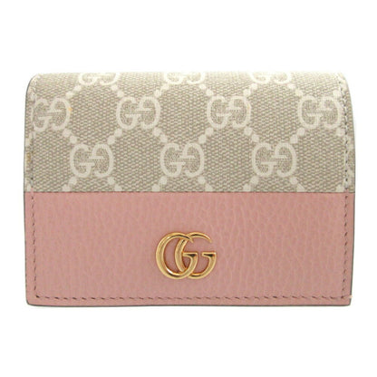 Like New Gucci Gg Marmont 658610 Compact Leather Wallet In Supreme Pink