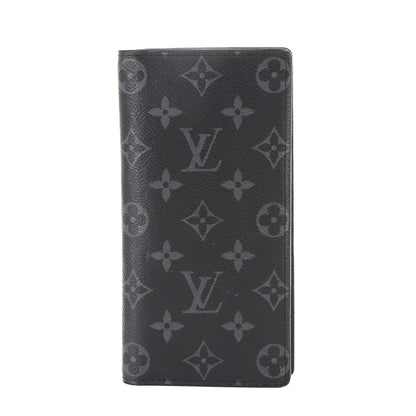 Louis Vuitton Monogram Eclipse Portefeuille Plaza Bifold Long Wallet M61697 Brazza