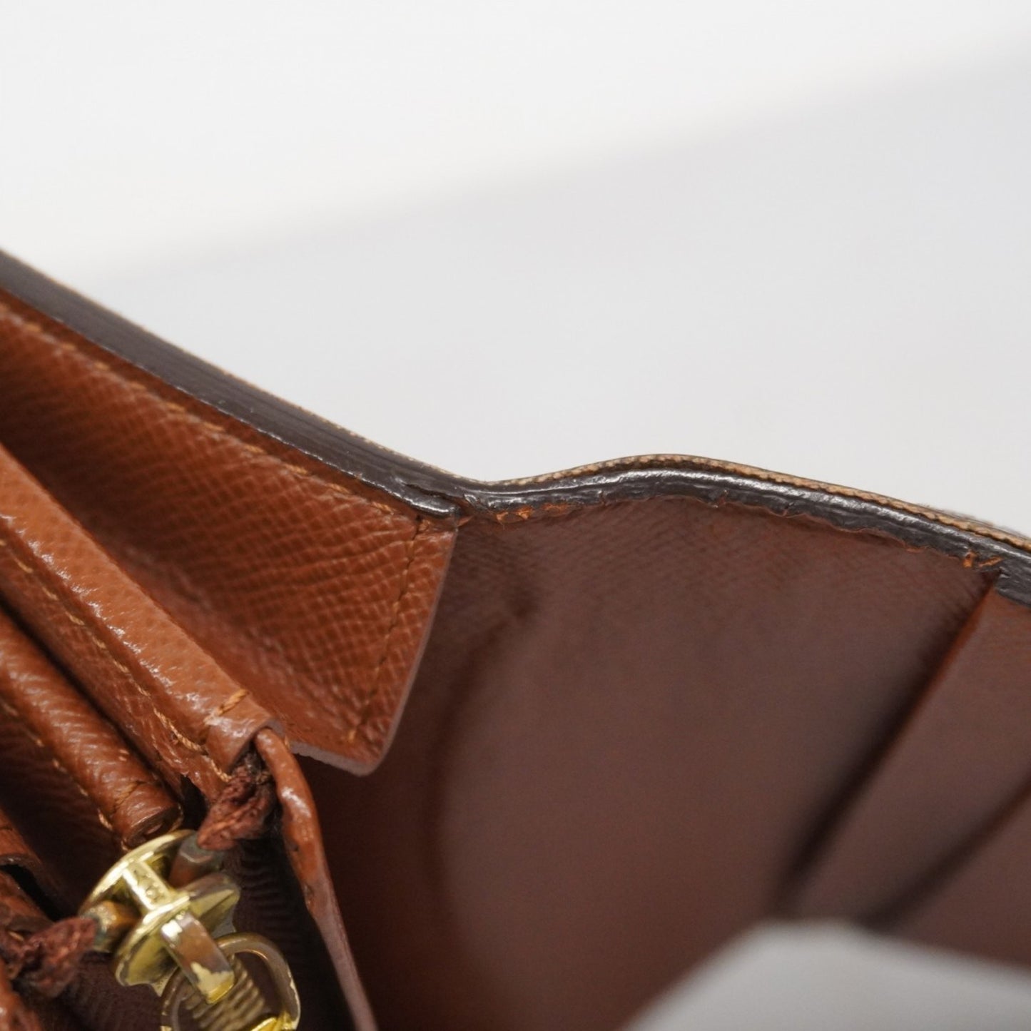 Louis Vuitton Monogram Porte Monnaie-Vieux-Tresor Wallet M61730 Brown