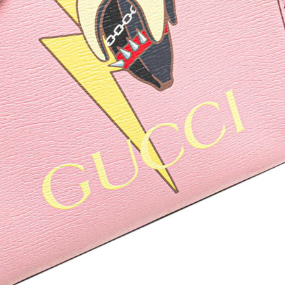 Gucci X Bananya Mini Handbag Shoulder Bag 2Way 671623 Pink Multicolor Leather
