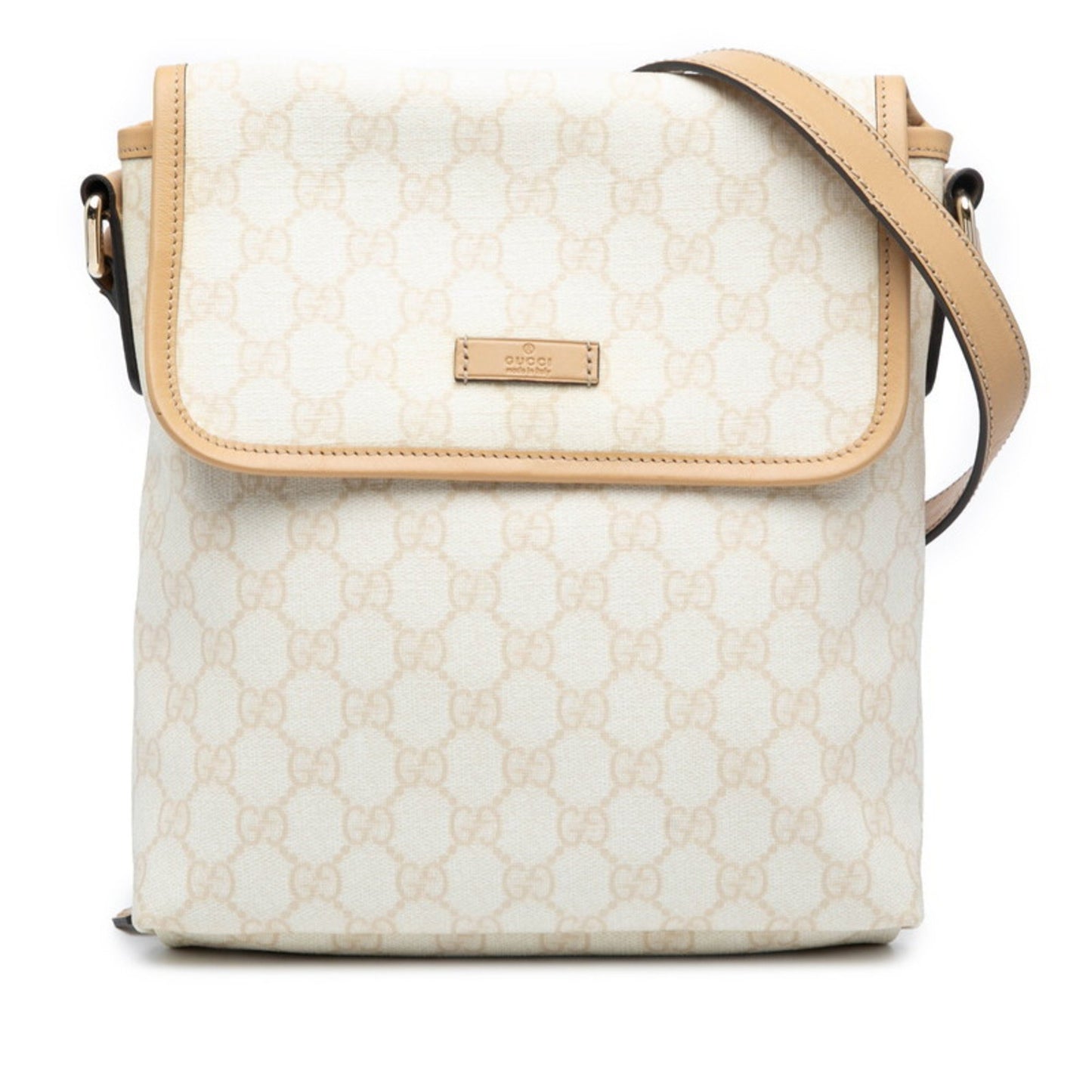 Gucci Gg Supreme Shoulder Bag/Messenger Bag 223666 Beige/Brown Leather