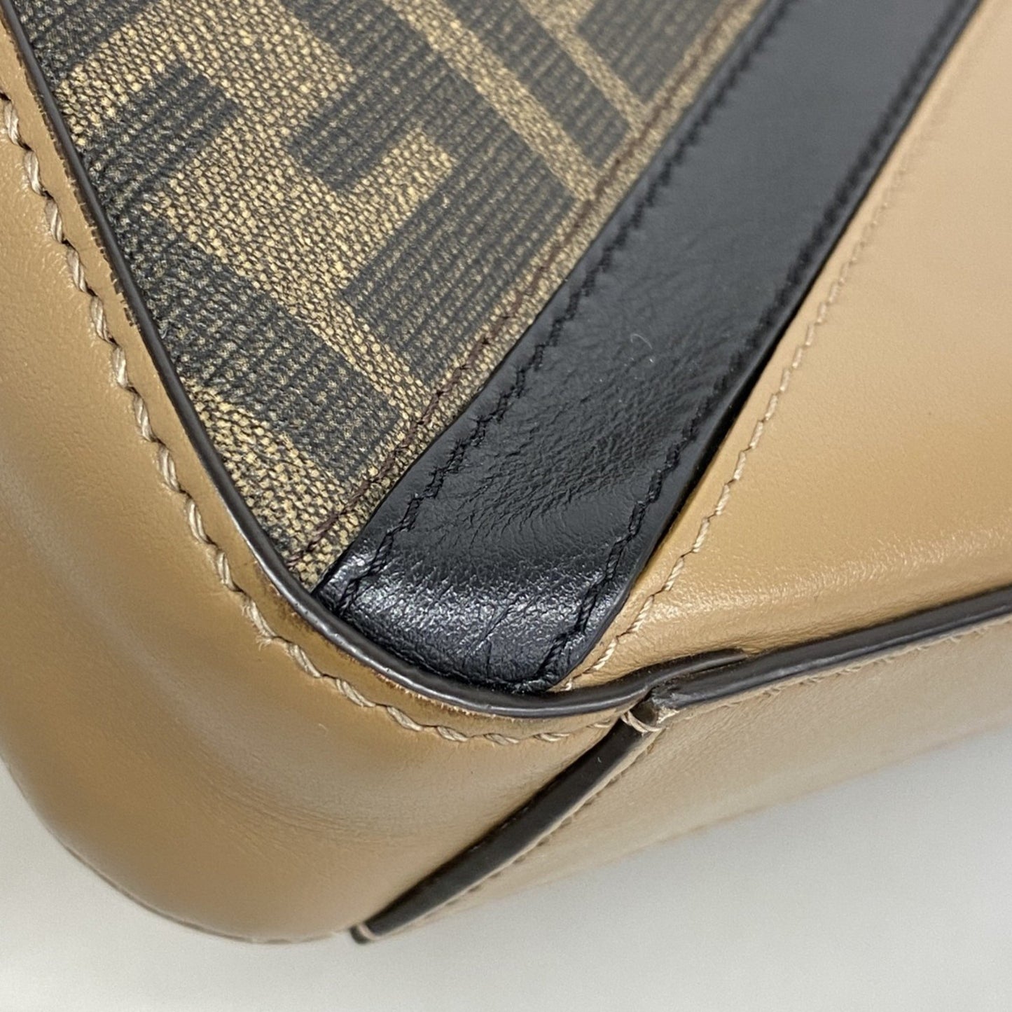 Fendi Zucca Leather Shoulder Bag