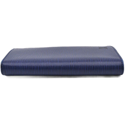Louis Vuitton Louis Vuitton Portefeuille Brazza Epi Leather Long Wallet Blue White M81371 Ic Chip