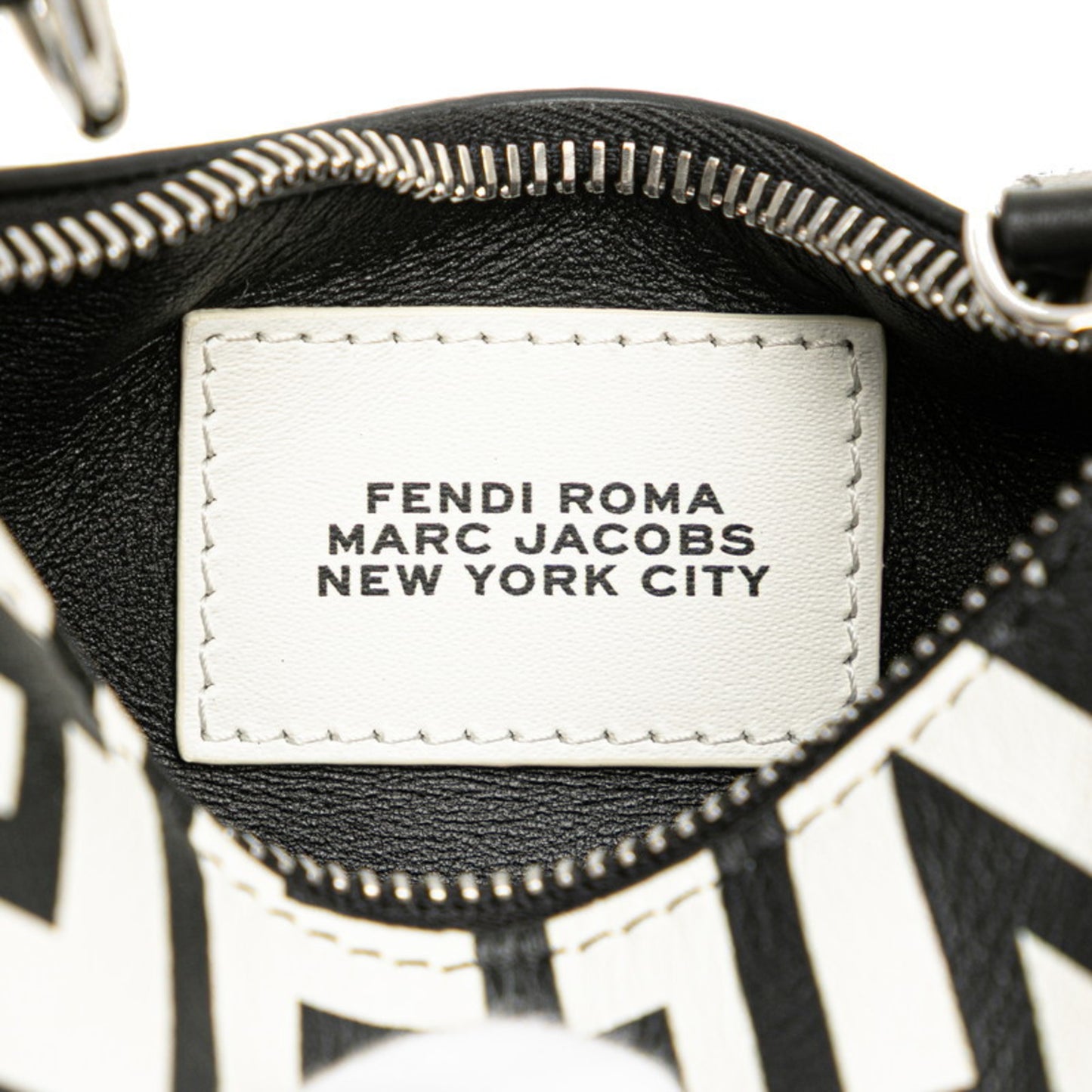 Fendi Nanography Marc Jacobs Collaboration Handbag 7As089 White
