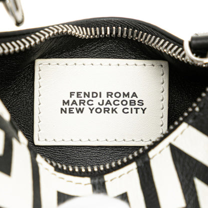 Fendi Nanography Marc Jacobs Collaboration Handbag 7As089 White